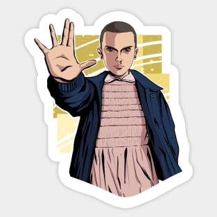 Eleven Stranger Things fanart Sticker